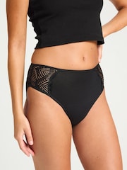 ModiBodi Black Sensual French Cut Moderate Heavy Knickers - Image 4 of 4