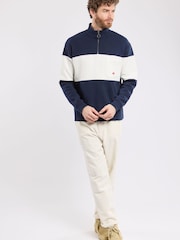 Armor Lux Heritage Quarter-zip Colour Block cotton Sweatshirt - Image 4 of 7
