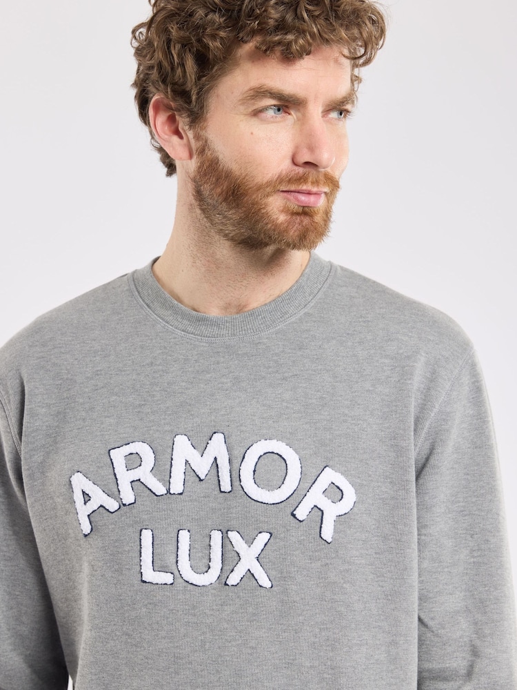 Armor Lux Heritage Logo Crew Neck Sweatshirt - Image 2 of 6 Armor Lux Heritage Logo Crew Neck Sweatshirt - Image 2 of 6
