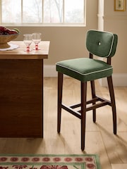 Nina Campbell Carmel Green Ashburn Bar Stool - Image 5 of 7