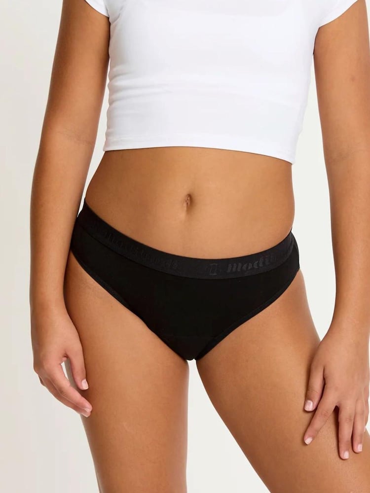 ModiBodi Black Teen Hipster Moderate Heavy Period Brief - Image 5 of 5