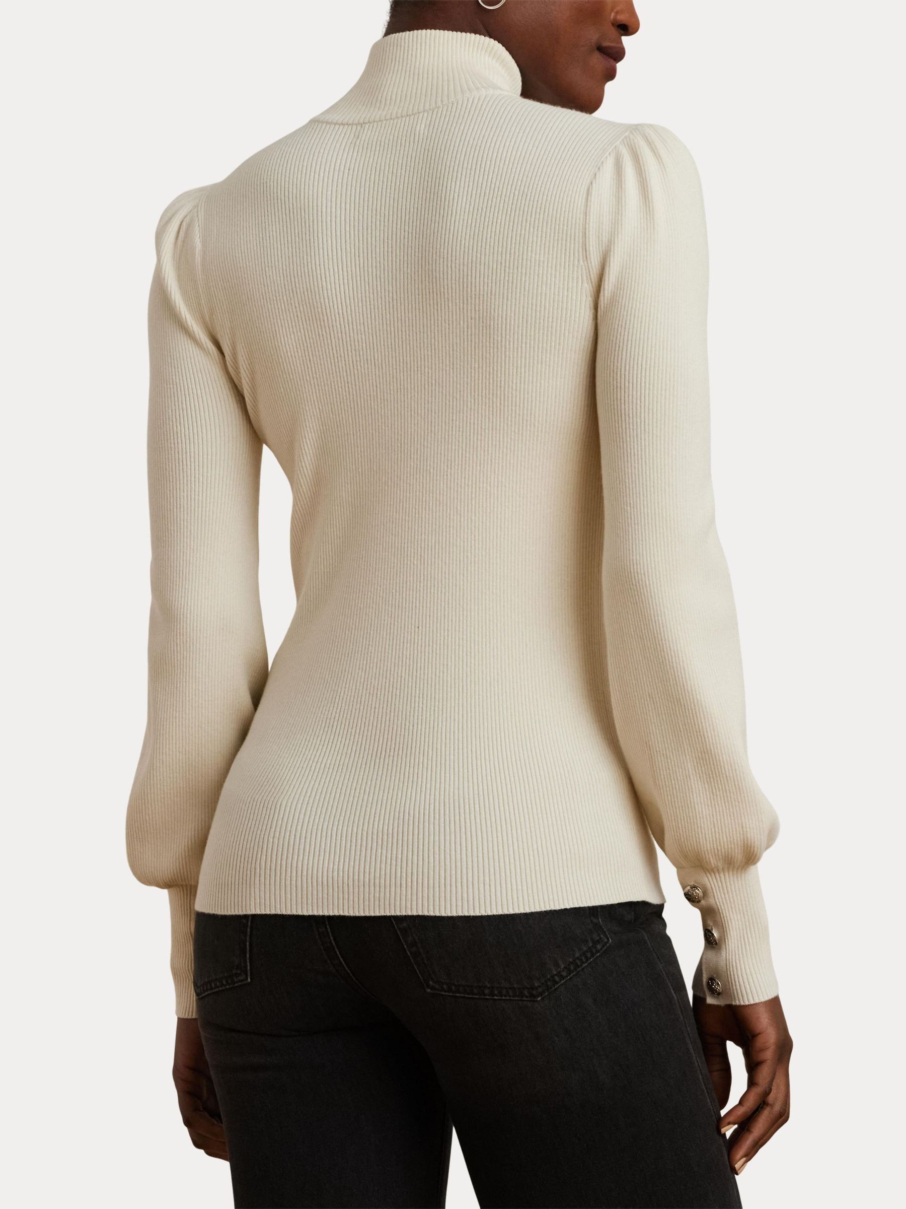 Buy Lauren Ralph Lauren Mascarpone Cream Dworina Button Trim Mock