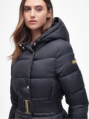 Barbour® International Trackline Puffer Black Coat - Image 4 of 8