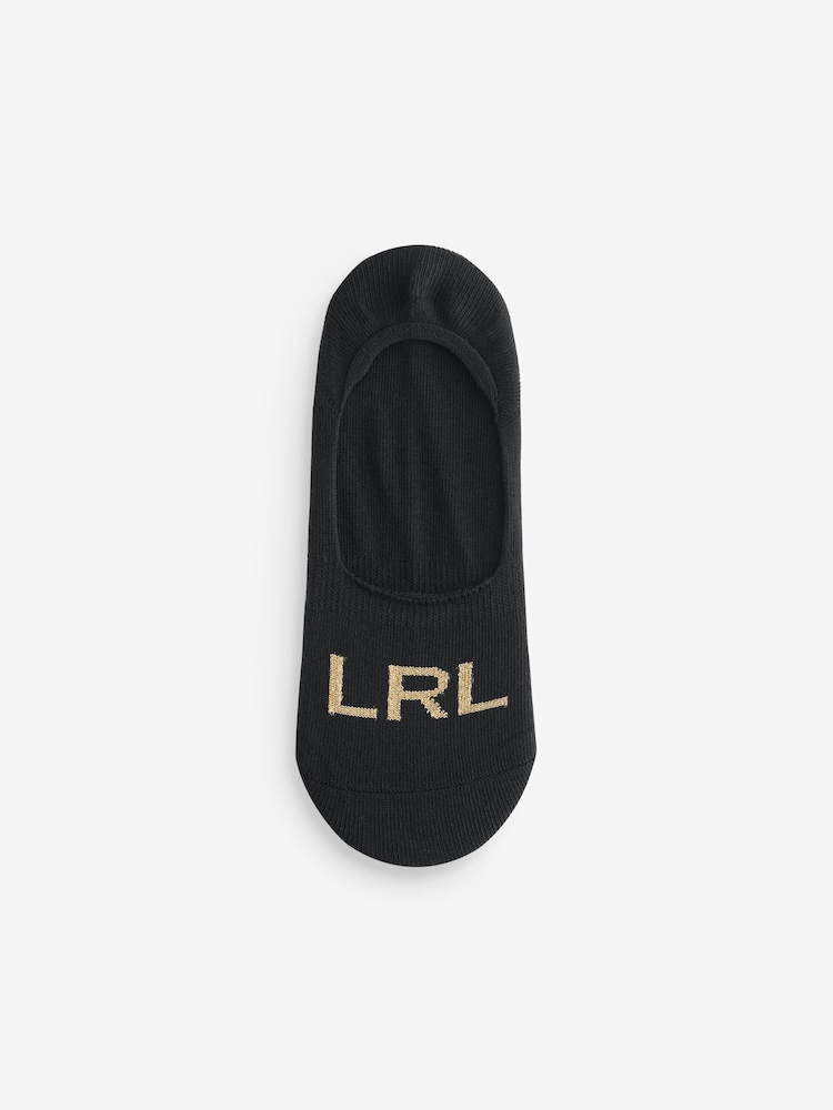 Lauren Ralph Lauren White Logo Liner Invisible 3-Pack Socks - Image 2 of 3