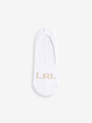 Lauren Ralph Lauren White Logo Liner Invisible 3-Pack Socks - Image 3 of 3
