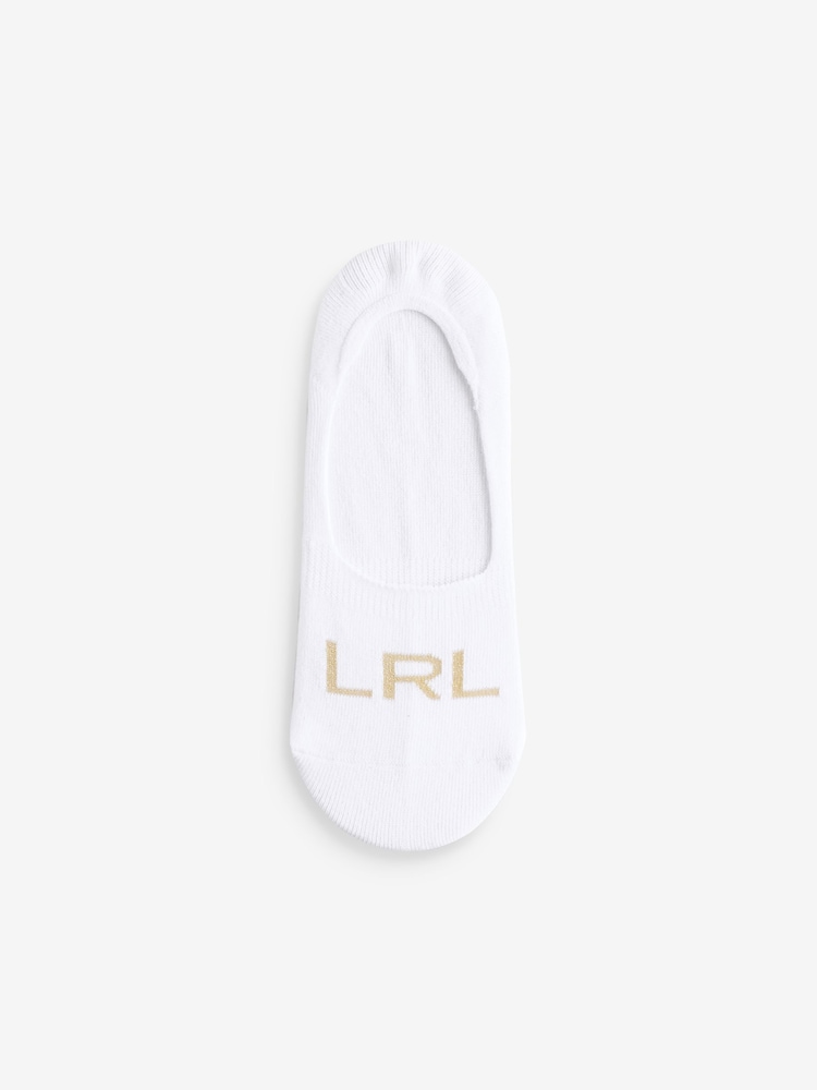 Lauren Ralph Lauren White Logo Liner Invisible 3-Pack Socks - Image 3 of 3 Lauren Ralph Lauren White Logo Liner Invisible 3-Pack Socks - Image 3 of 3