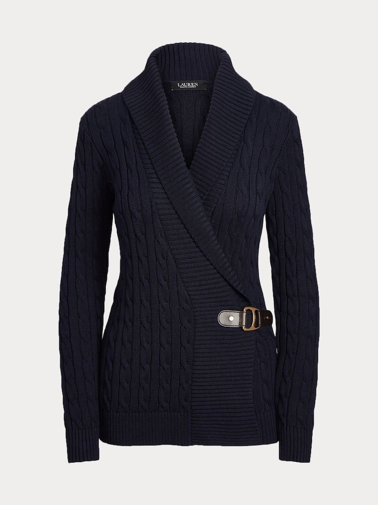 Lauren Ralph Lauren Donato Buckle Chunky Knit Cardigan - Bild 6 von 6
