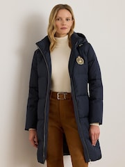 Lauren Ralph Lauren Crest Logo Long Puffer Jacket - Bild 1 von 8