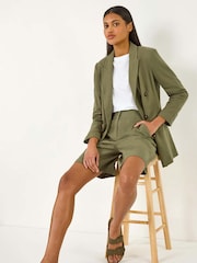 Roman Green Smart Twill Pocket 100% Cotton Shorts - Image 1 of 5
