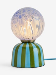 Eleanor Bowmer Blue/Green Striped Table Lamp - Image 1 of 1