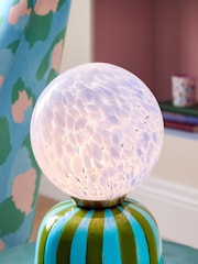 Eleanor Bowmer Blue/Green Striped Table Lamp - Image 3 of 5