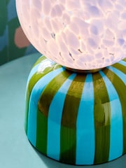 Eleanor Bowmer Blue/Green Striped Table Lamp - Image 4 of 5