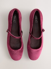 Berry Red Velvet Forever Comfort Square Toe Mary Jane Shoes - Image 1 of 9