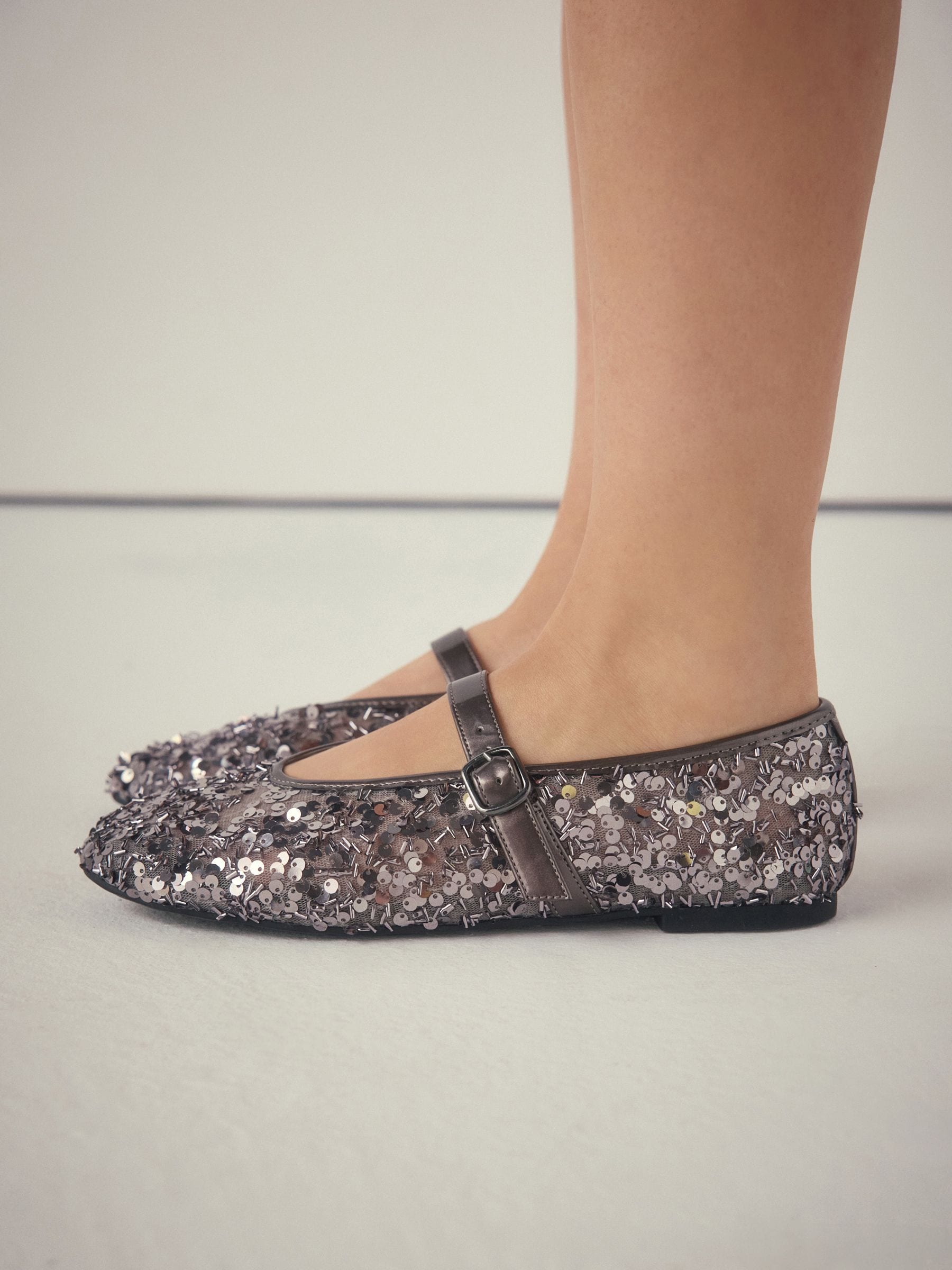 Buy Pewter Sequin Forever Comfort® Embellished Sequin Mary Jane