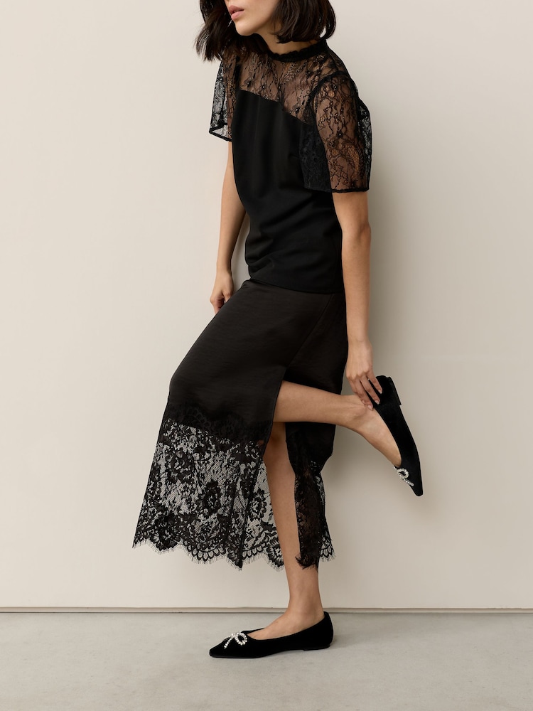 revealing lace dress Black Transparent Lace Sexy Dress