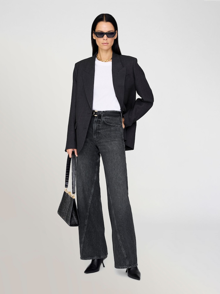 ANINE BING Black Arctic Night Brie Jeans - Image 1 of 6 ANINE BING Black Arctic Night Brie Jeans - Image 1 of 6