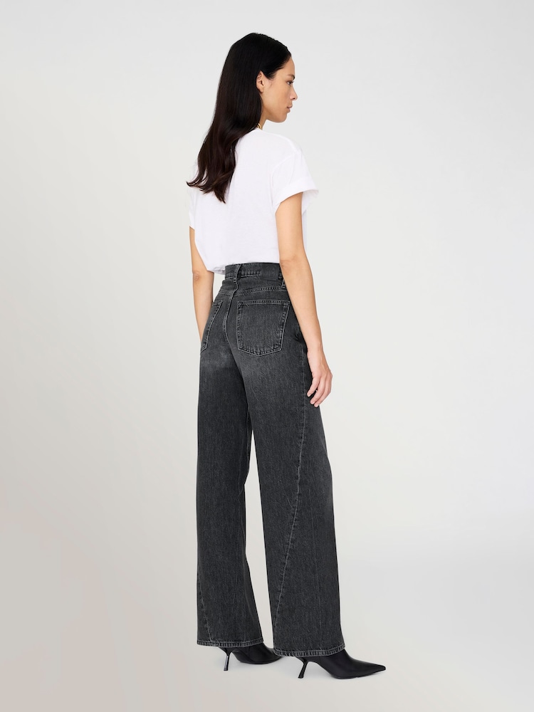 ANINE BING Black Arctic Night Brie Jeans - Image 6 of 6 ANINE BING Black Arctic Night Brie Jeans - Image 6 of 6