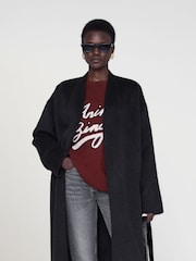 ANINE BING Red Cabernet Miles Sweatshirt Chenille Signature - Image 3 of 5