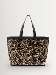 ANINE BING Brown Leapord Print Leo Canvas Tote - Image 2 of 4