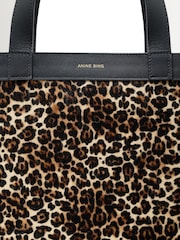 ANINE BING Brown Leapord Print Leo Canvas Tote - Image 3 of 4