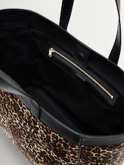 ANINE BING Brown Leapord Print Leo Canvas Tote - Image 4 of 4
