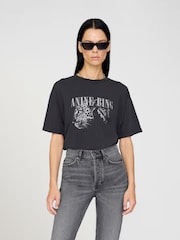 ANINE BING Black Washed Black Cohen T-Shirt - Image 1 of 5