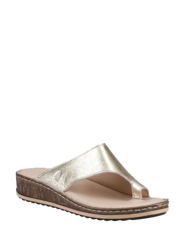 Hush Puppies Gold Elissa Toepost Sandals - Image 3 of 3