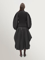 Simkhai Black Jackie Puff Sleeve Top - Image 2 of 5