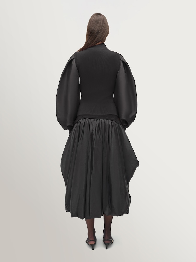 Simkhai Black Jackie Puff Sleeve Top - Image 2 of 5