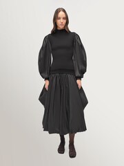 Simkhai Black Jackie Puff Sleeve Top - Image 4 of 5