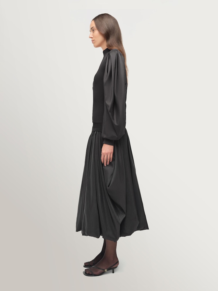 Simkhai Black Jackie Puff Sleeve Top - Image 5 of 5