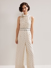 Phase Eight Cream Petite Marilee Jumpsuit - Image 3 of 7