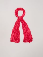 Phase Eight Pink Satin Trim Scarf - Image 1 of 4