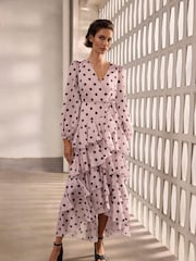 فستان مكشكش ومرقط من Phase Eight - صورة 1 من 8