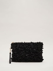 Phase Eight Black Petal Clutch Bag - Image 1 of 1