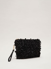 Phase Eight Black Petal Clutch Bag - Image 2 of 3