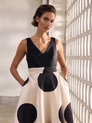 Phase Eight Black Delie Spot Dress - Image 1 of 8