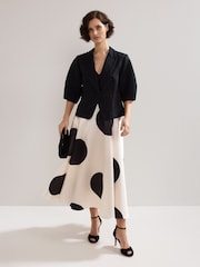 Phase Eight Black Delie Spot Dress - Image 6 of 8