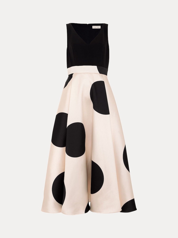 Phase Eight Black Delie Spot Dress - Image 8 of 8