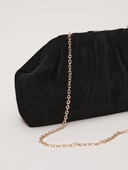 Phase Eight Black Suede Clutch Bag - Image 3 of 7