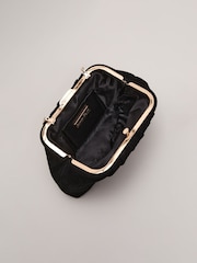 Phase Eight Black Suede Clutch Bag - Image 4 of 7