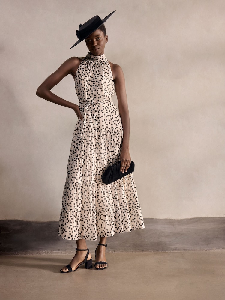 Phase Eight White Nita Spot Maxi Dress - Image 1 of 8