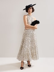 Phase Eight White Nita Spot Maxi Dress - Image 4 of 8