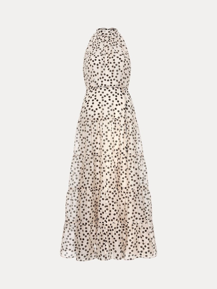 Phase Eight White Nita Spot Maxi Dress - Image 8 of 8