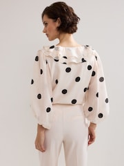 Phase Eight Pink Jaqlyn Spot Blouse - Image 2 of 7