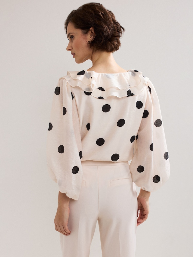 Phase Eight Pink Jaqlyn Spot Blouse - Image 2 of 7