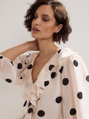 Phase Eight Pink Jaqlyn Spot Blouse - Image 5 of 7