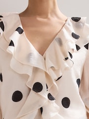 Phase Eight Pink Jaqlyn Spot Blouse - Image 6 of 7
