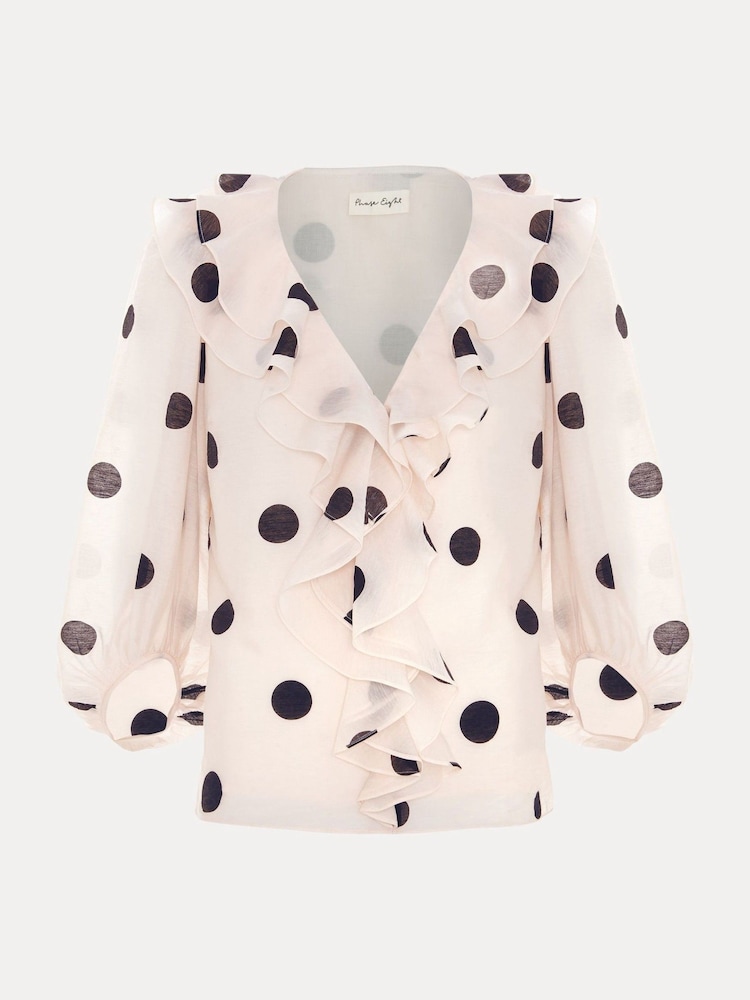 Phase Eight Pink Jaqlyn Spot Blouse - Image 7 of 7
