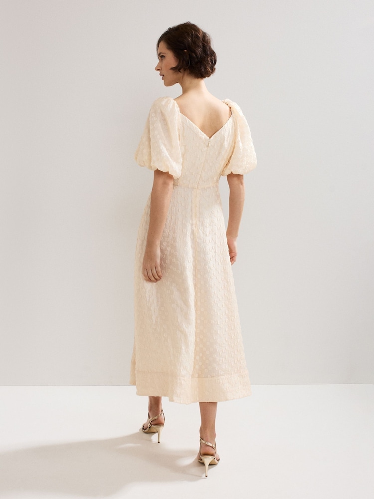 Phase Eight Cream Bonnie Midi Dress - Image 2 of 7